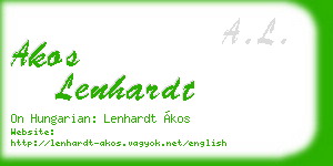 akos lenhardt business card